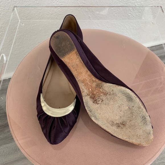 Loeffler Randall purple satin flats - Picture 4 of 5